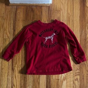J. Crew Crew Cuts Red Fire & Rescue Dalmatian Long Sleeve Shirt boys medium 5-6